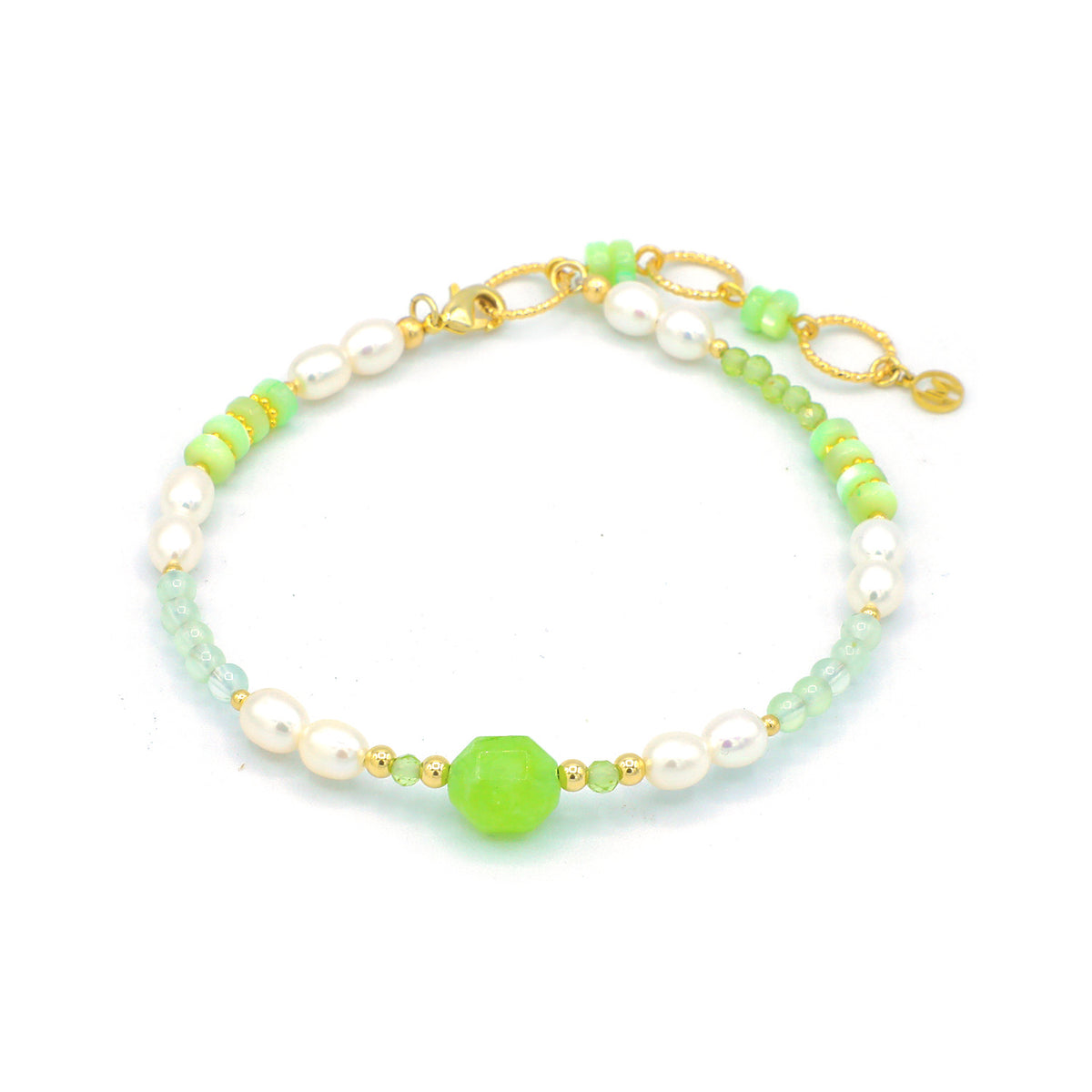 Spectrum Peridot Chalcedony Anklet