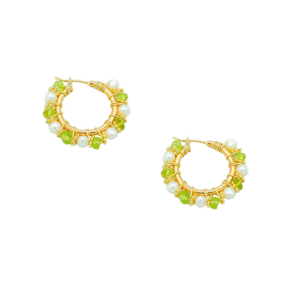 Spectrum Gem & Pearl Hoops