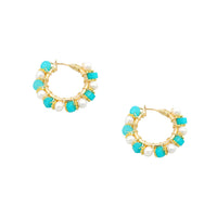 Spectrum Gem & Pearl Hoops