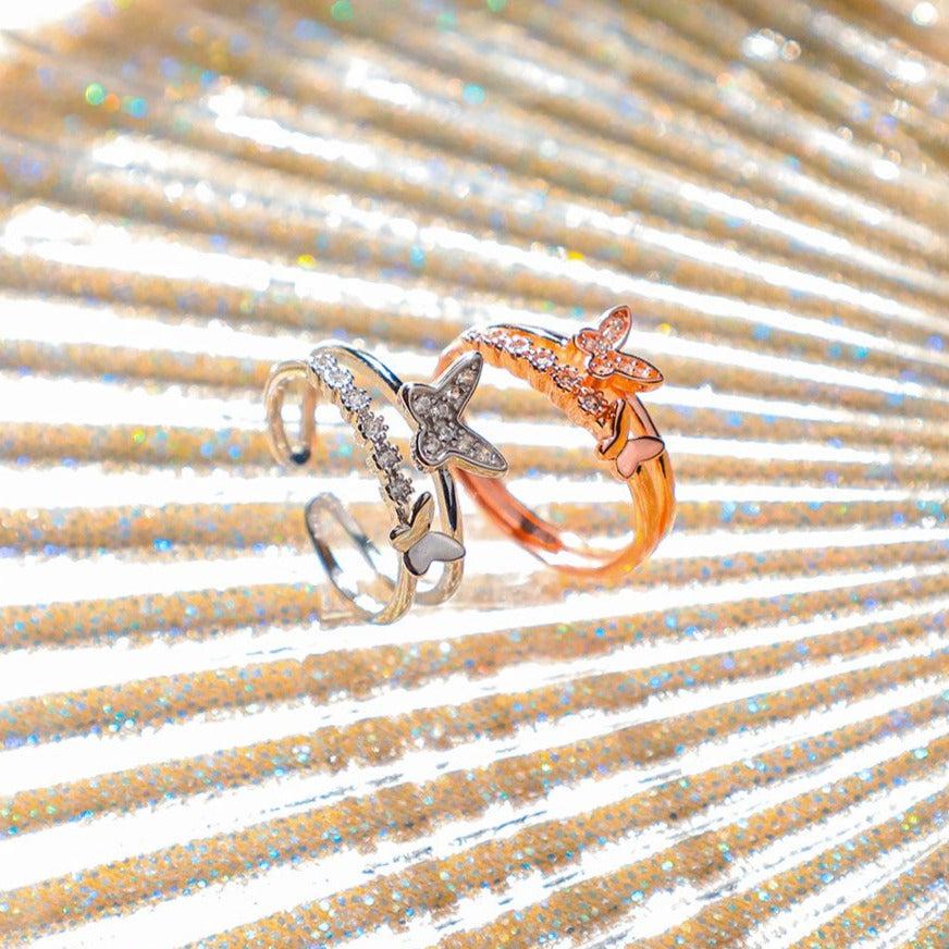 Double Butterfly Ring
