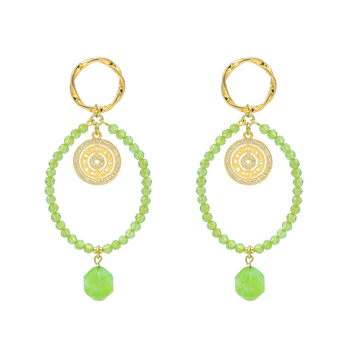 Spectrum Peridot Chalcedony Earrings