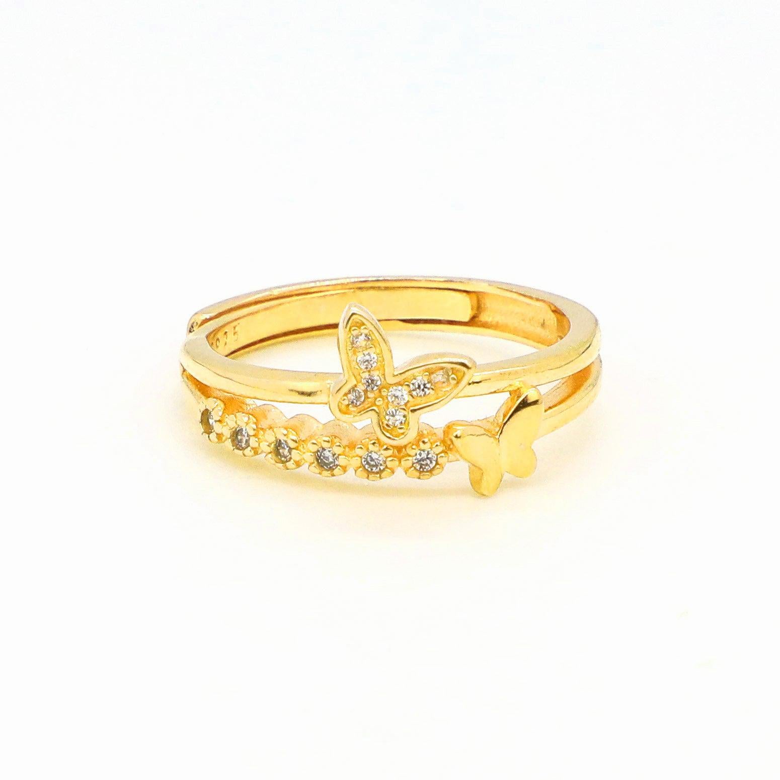 Double Butterfly Ring