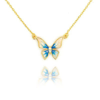 Blue Butterfly Necklace