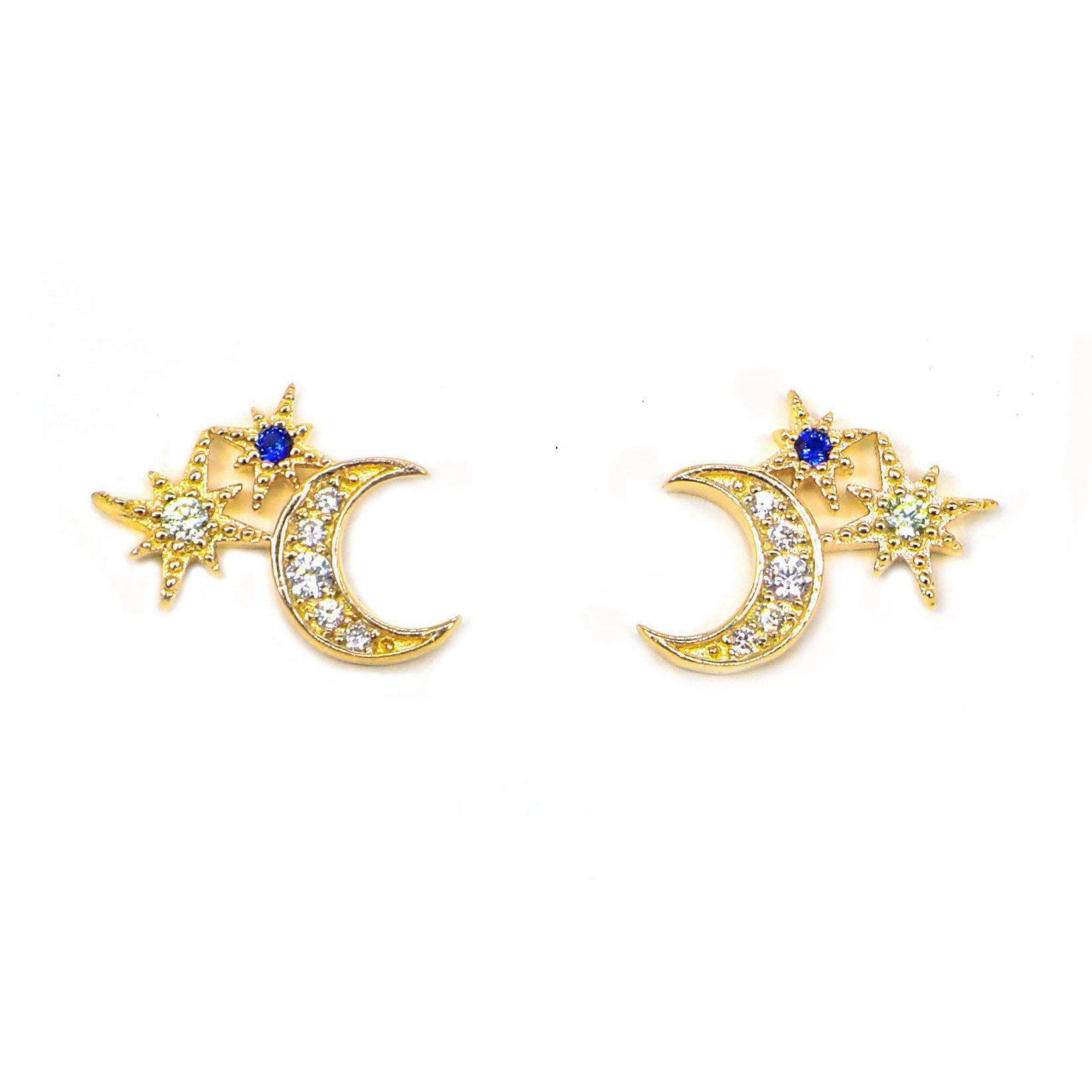 Sparkle Moon & Star Earrings