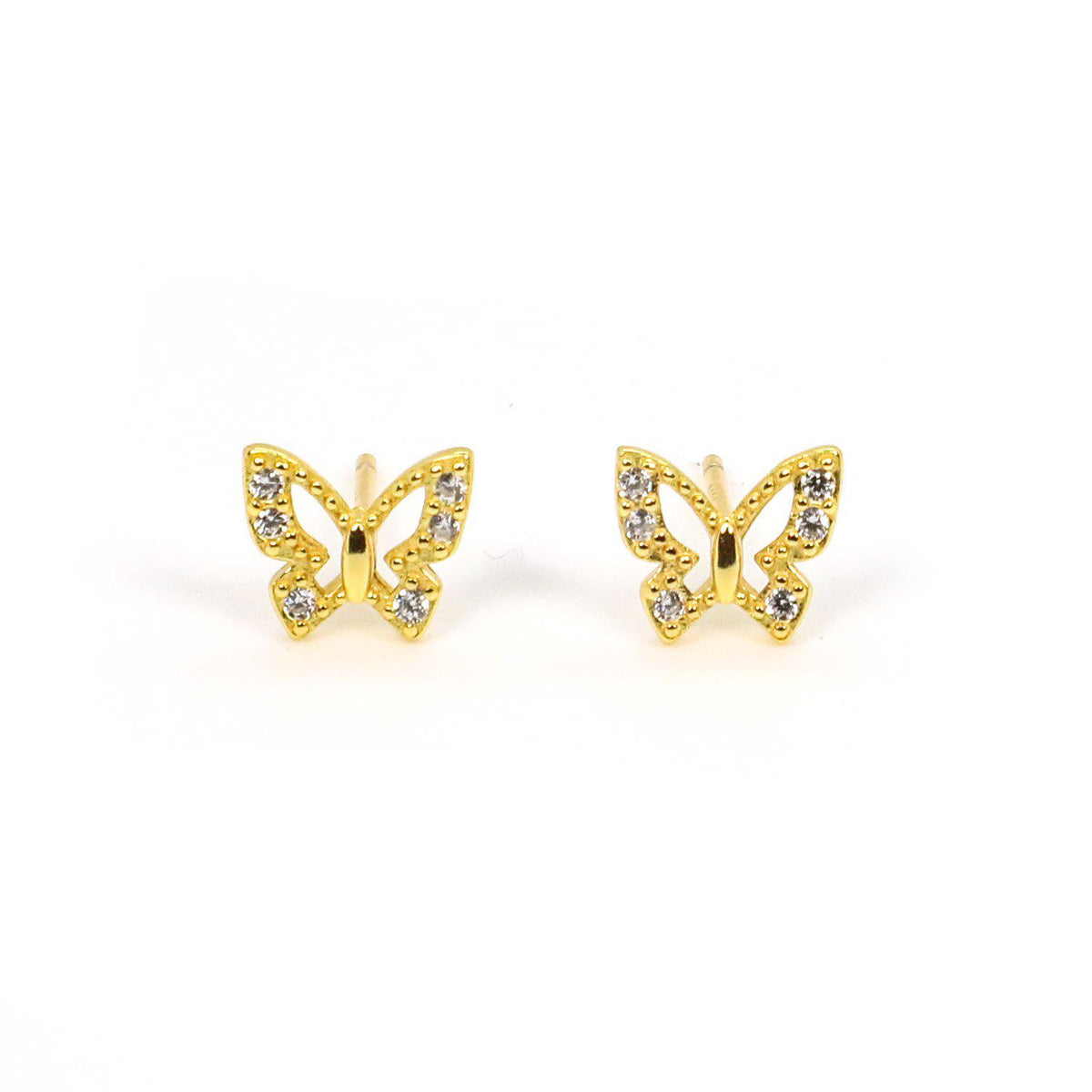 C.Z Butterfly Earrings
