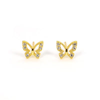 C.Z Butterfly Earrings