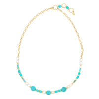 Spectrum Amazonite & Pearl Necklace