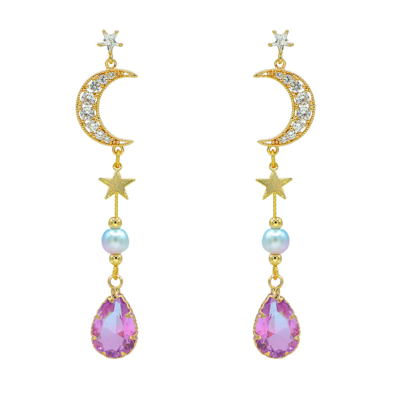 Purple Moonlight Earrings