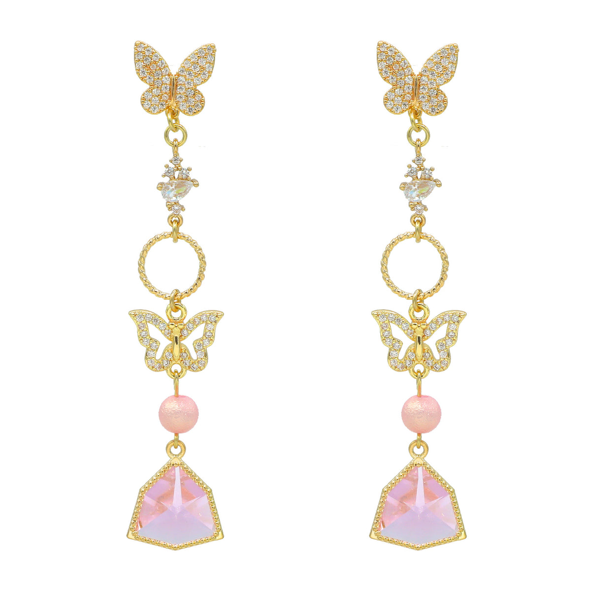 Sparkling Butterfly Earrings