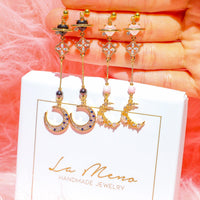 Swinging Moon Earrings