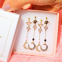 Swinging Moon Earrings