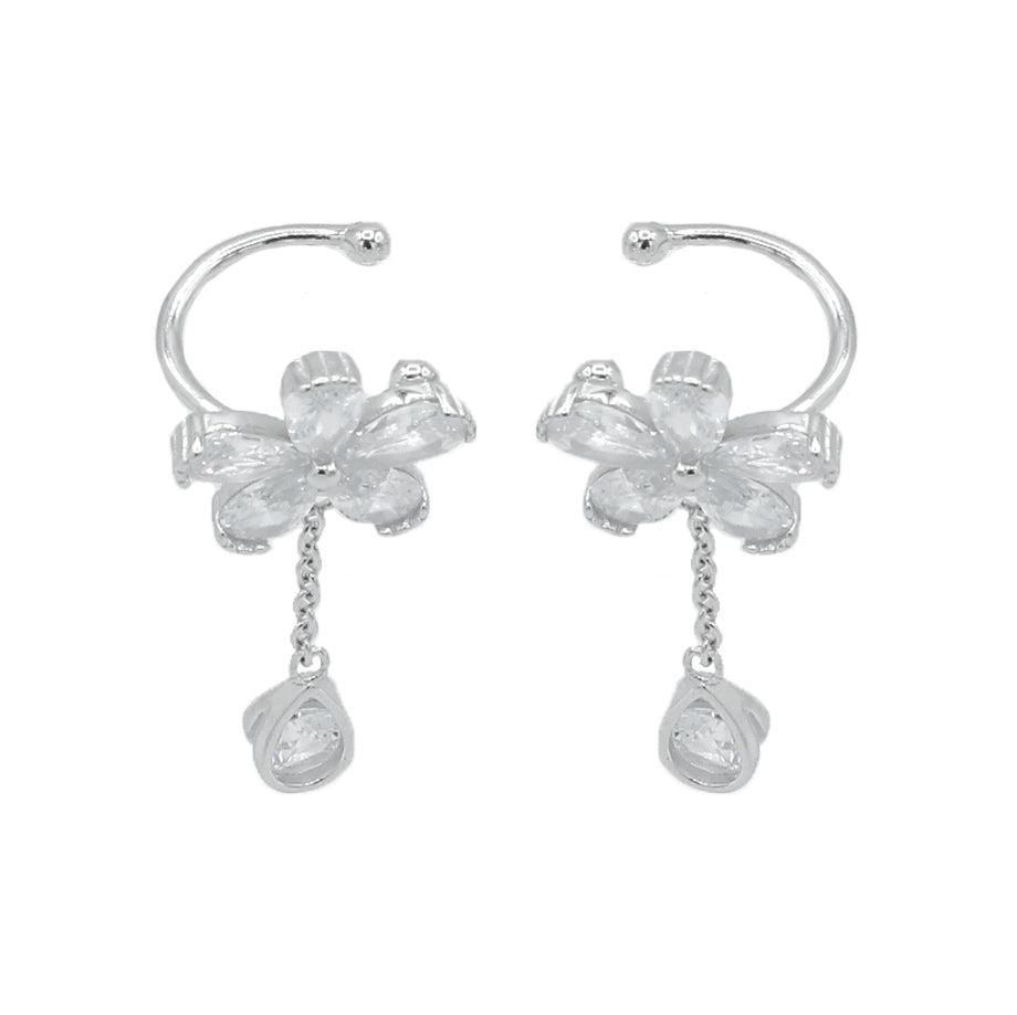 Dangling Flower Ear Cuff