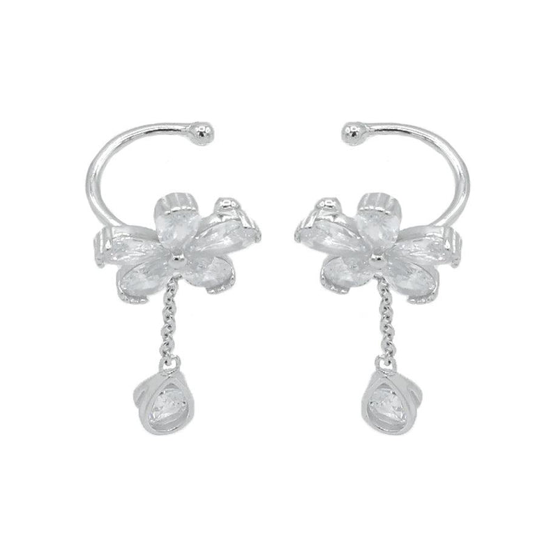 Dangling Flower Ear Cuff