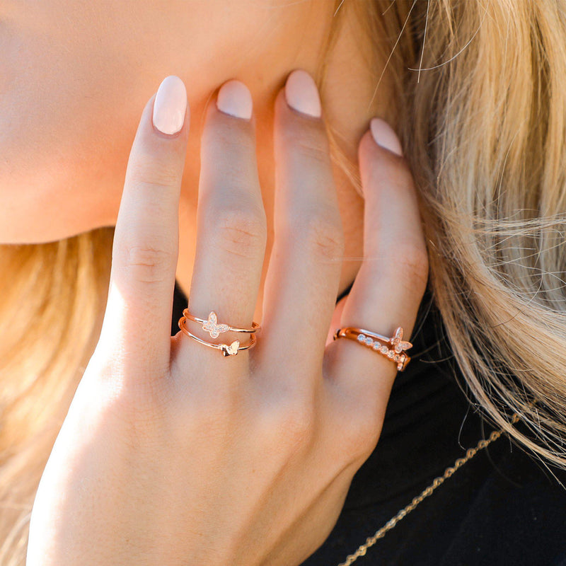 Double Butterfly Ring