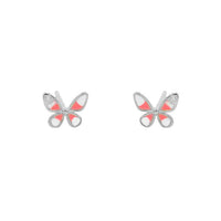 Tiny Pink Butterfly Earrings