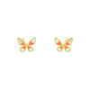 Tiny Pink Butterfly Earrings