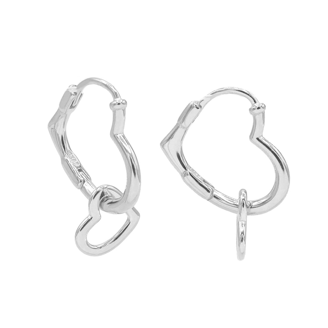 Heart to Heart Huggie Earrings