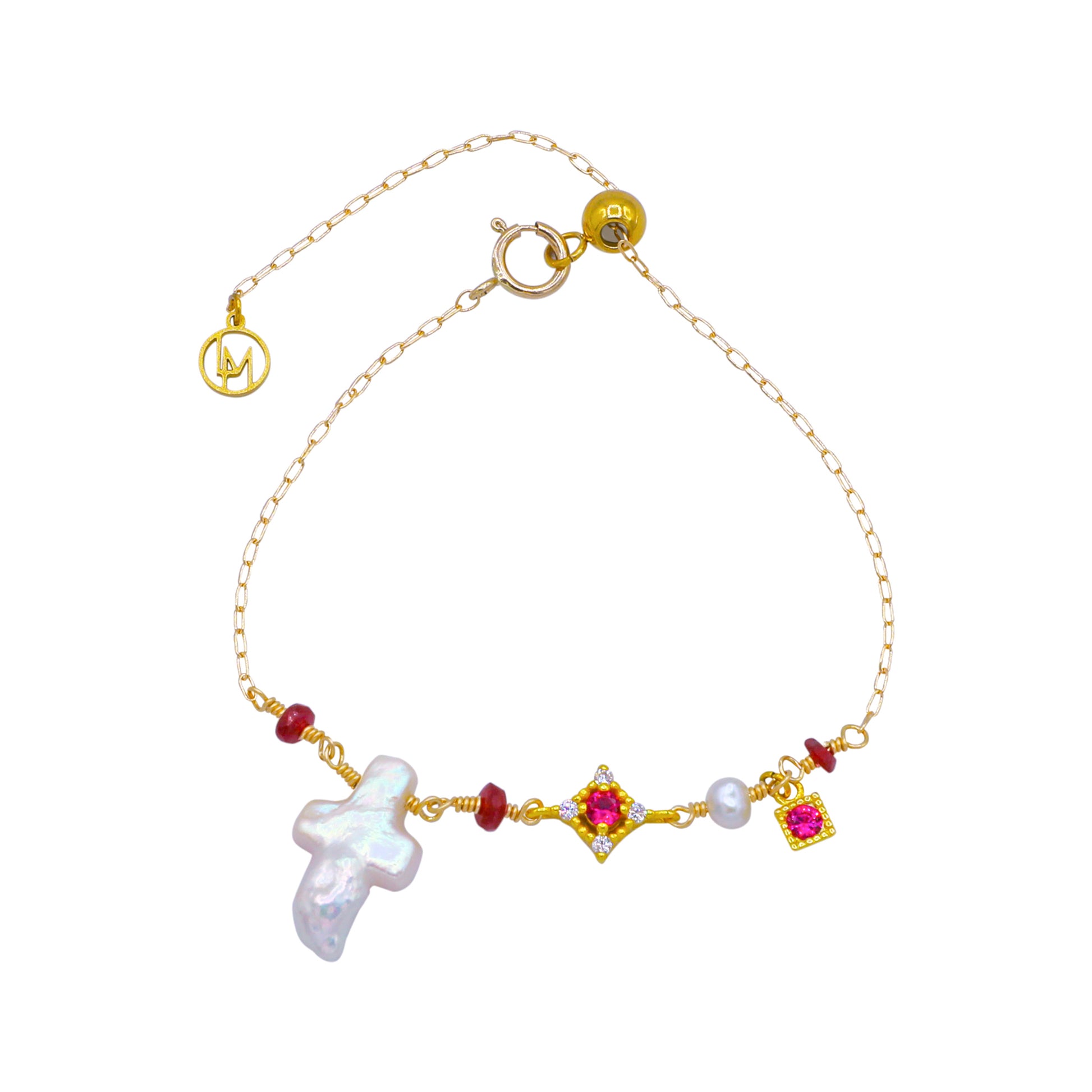 Ruby & Pearl Bracelet
