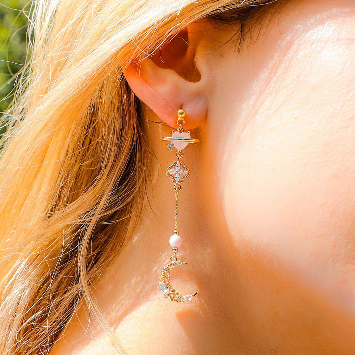 Swinging Moon Earrings