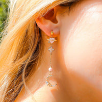 Swinging Moon Earrings