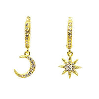 Moon & Sun Huggie Earrings