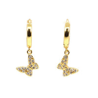 Sparkle Butterfly Huggie Earrings