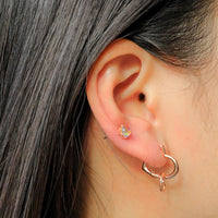 Heart to Heart Huggie Earrings