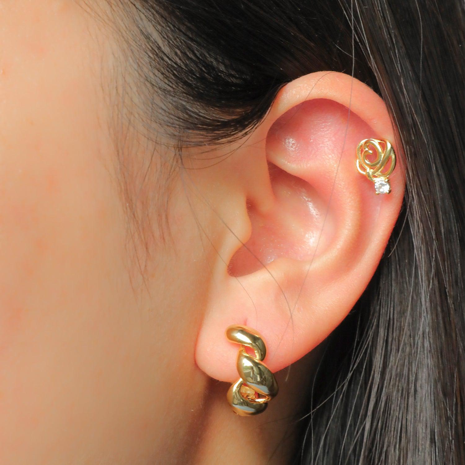 Chubby Twisted Hoops