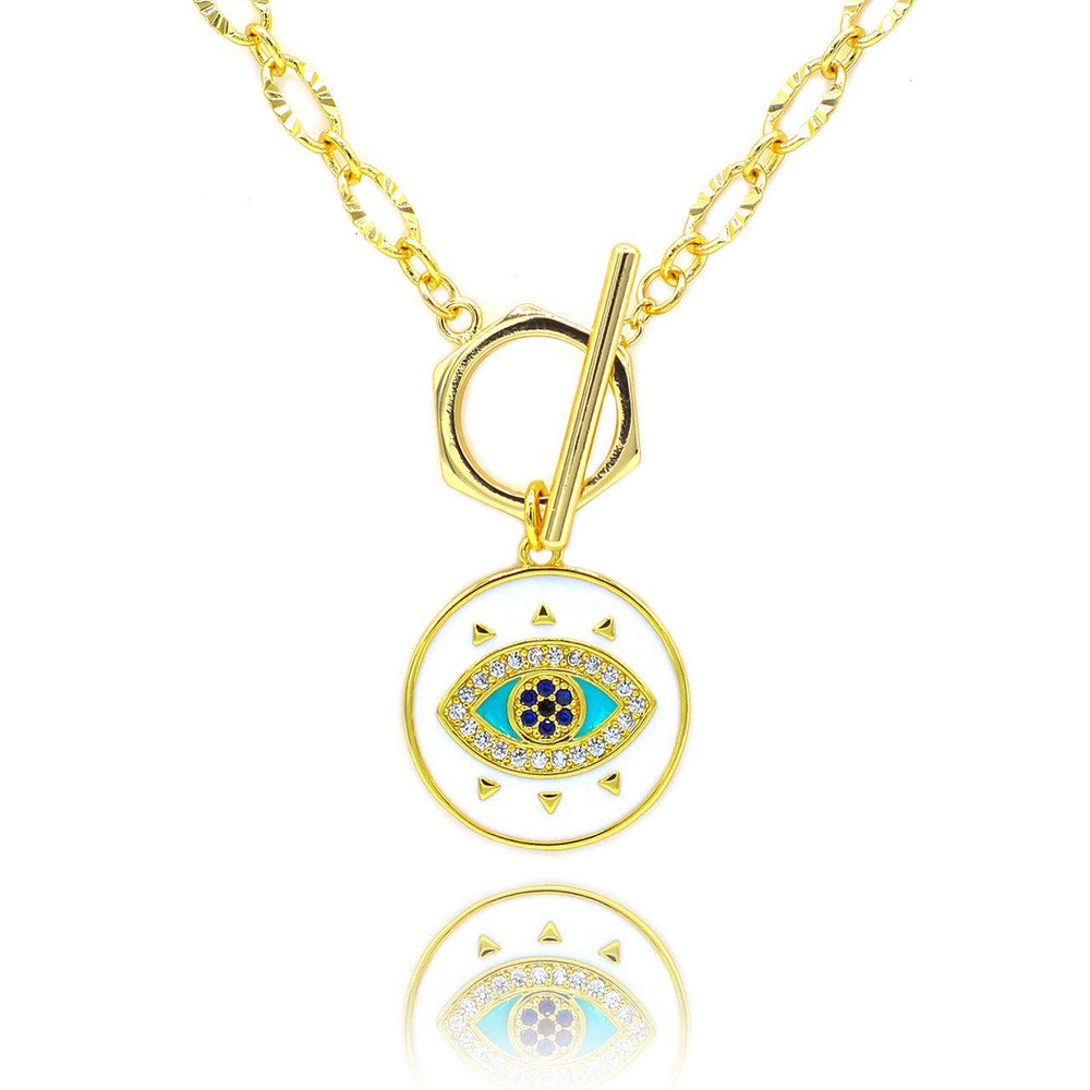Enamel Eye Necklace