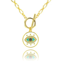 Enamel Eye Necklace