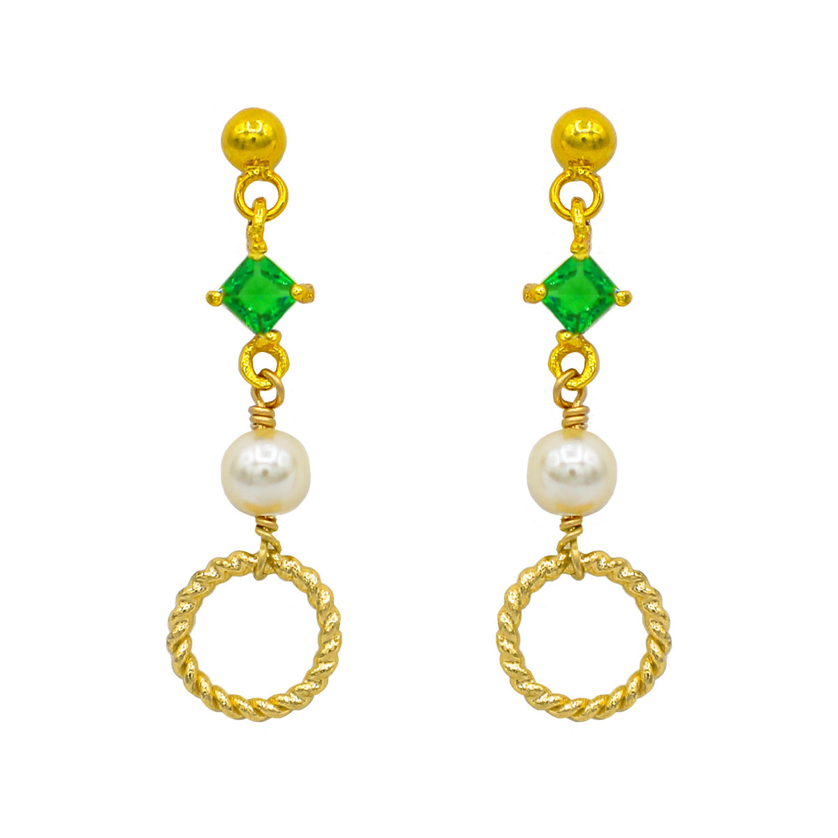 Gem & Pearl Earrings