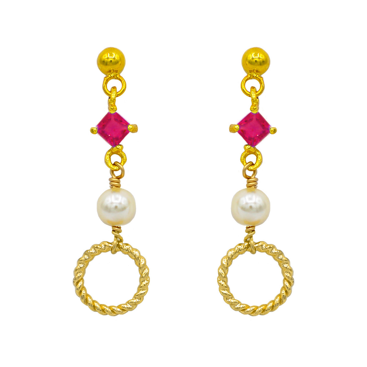 Gem & Pearl Earrings