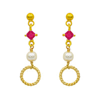 Gem & Pearl Earrings