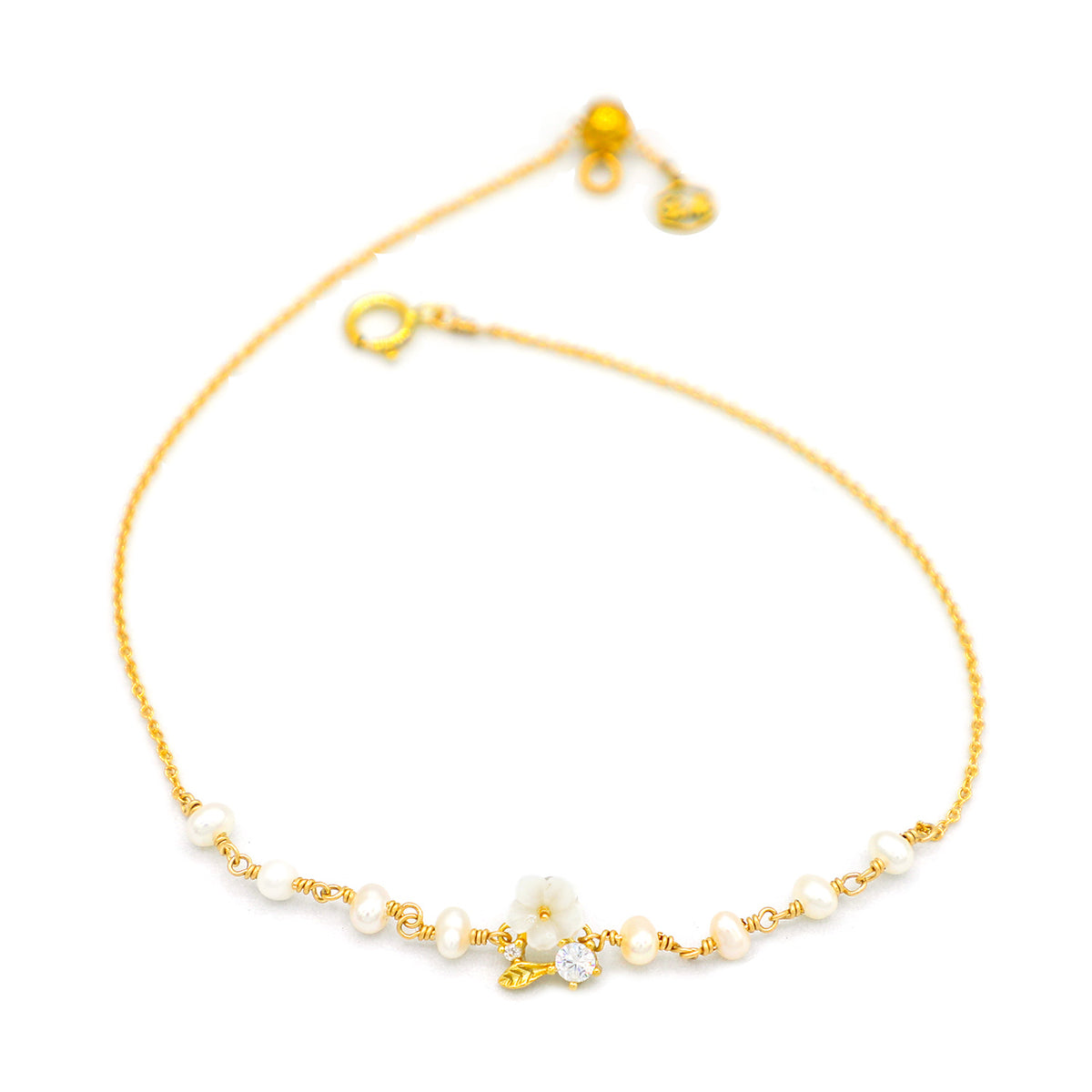 Floral Pearl Bracelet