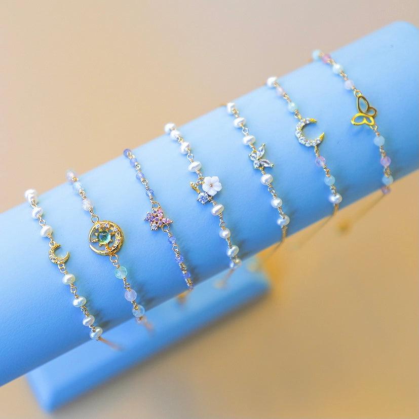 Floral Pearl Bracelet