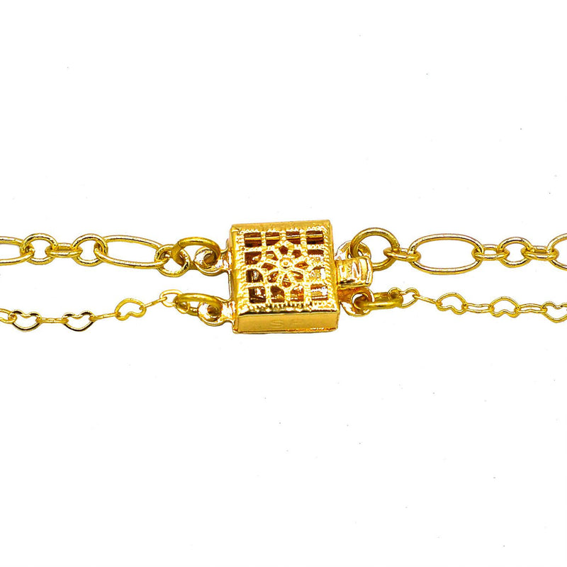 Pearl & Cross Double Layer Necklace