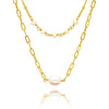 Dainty Pearl Double Layer Necklace