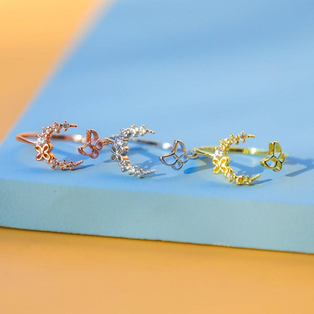 Luna &amp Butterfly Ring