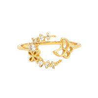 Luna & Butterfly Ring