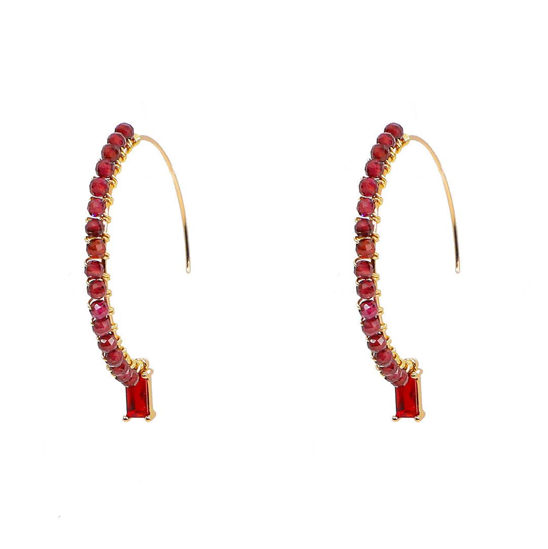 Perfect Set - Garnet Earrings & Choker