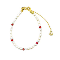 Poetic Pearl Set - Garnet Bracelet & Necklace