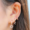 Lovely Heart Huggie Earrings