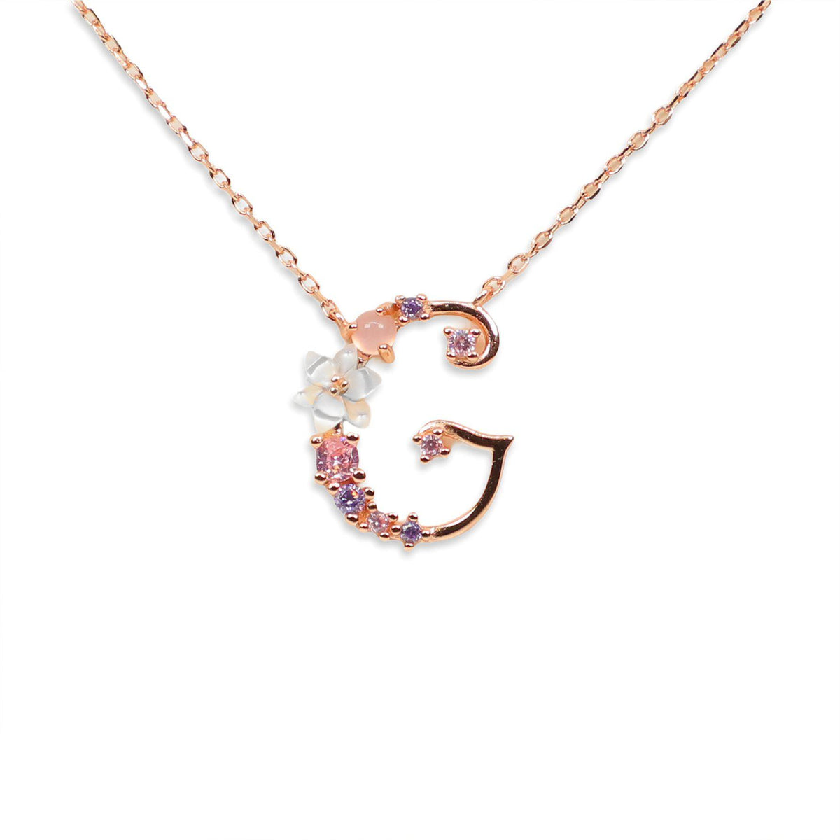 Floral Letter Necklace