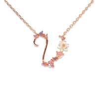 Floral Letter Necklace