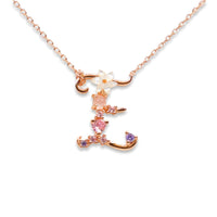 Floral Letter Necklace