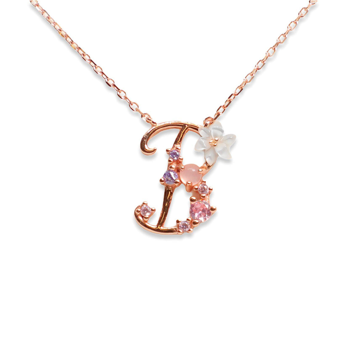 Floral Letter Necklace
