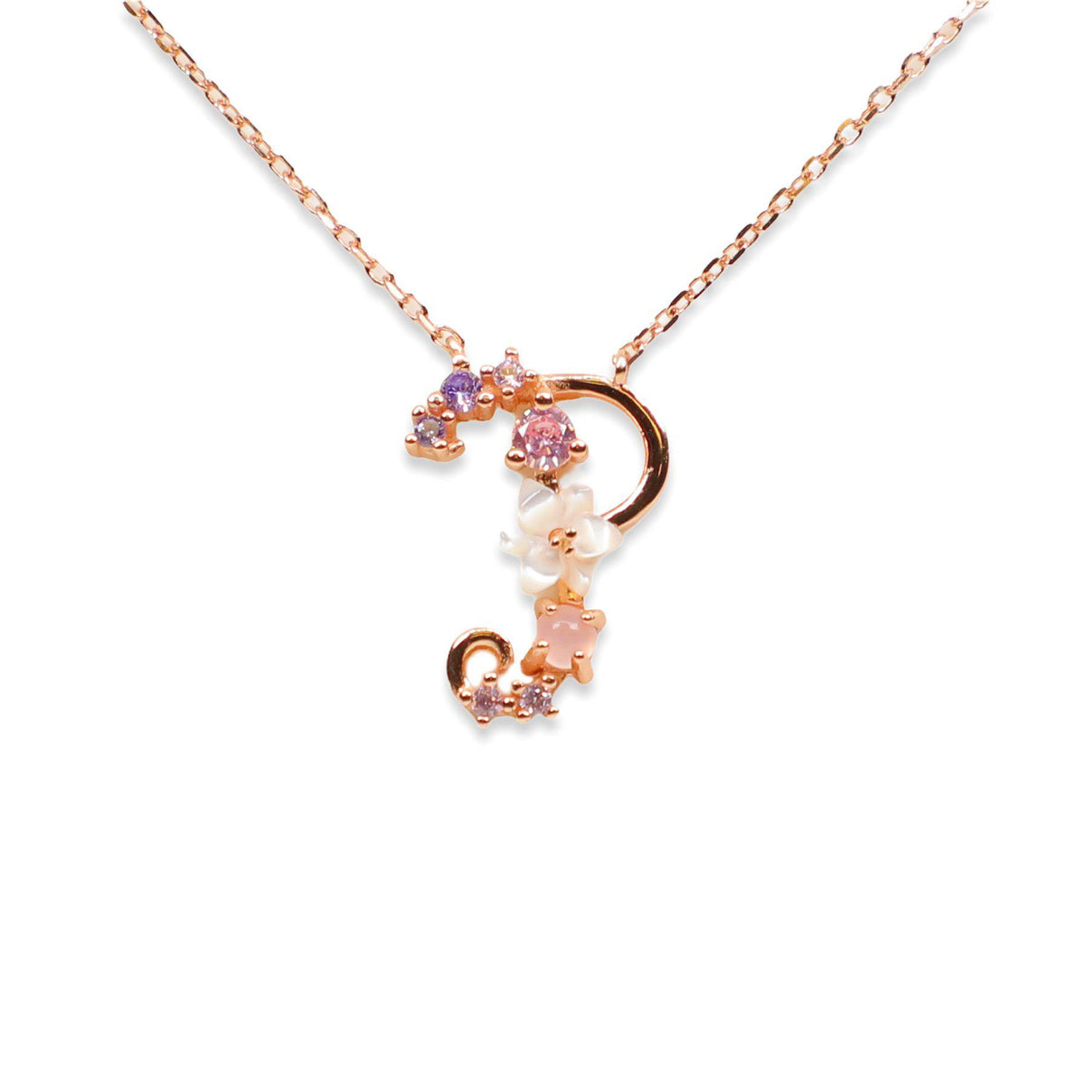 Floral Letter Necklace