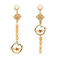 Sunstone Planet Earrings