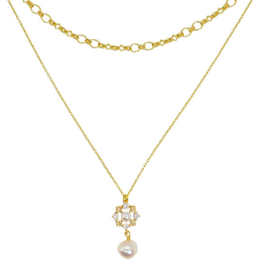 Royal Pearl Double Layer Necklace