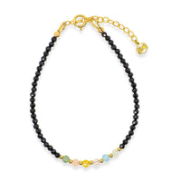 Morganite & Onyx Bracelet